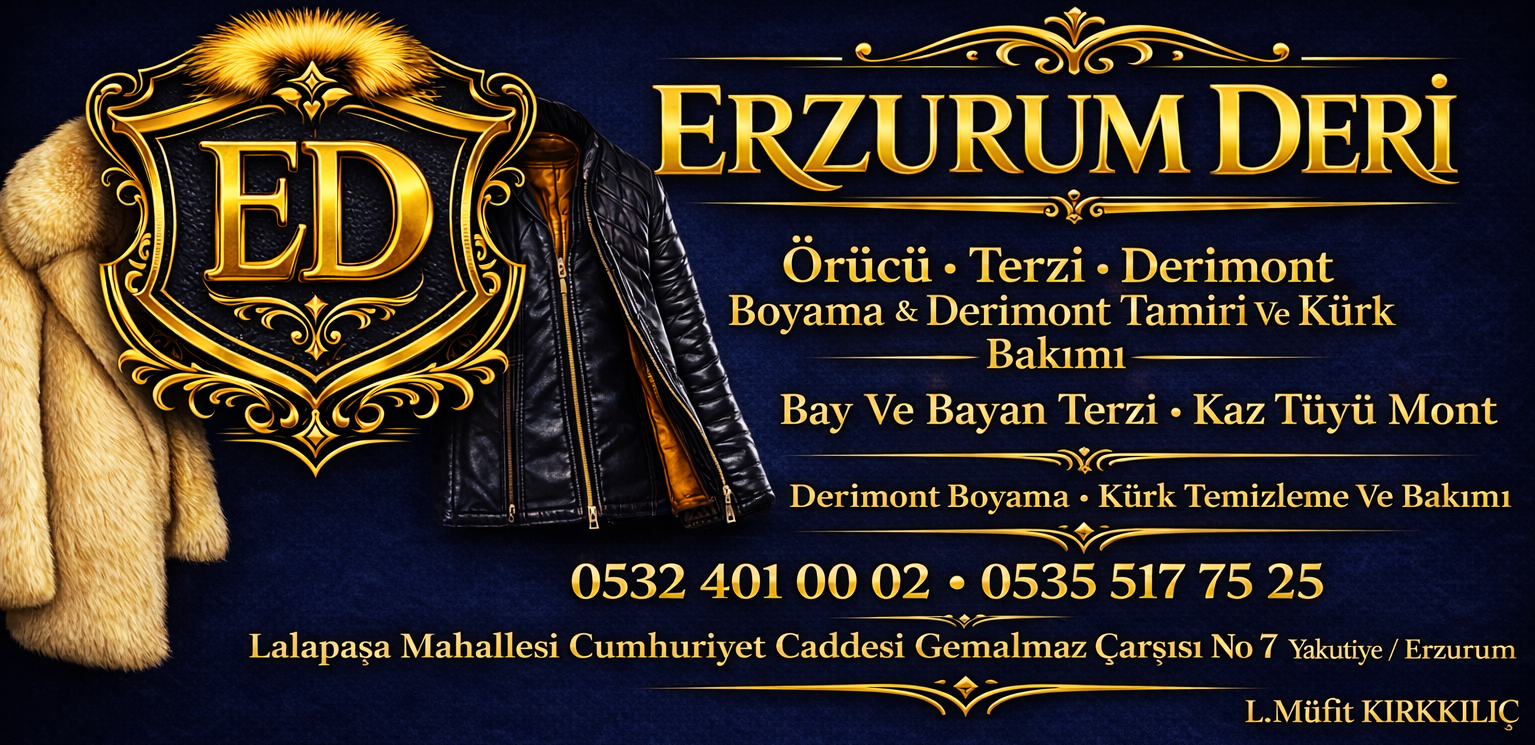 Erzurum Deri – Örücü – Terzi – Derimont Boyama & Derimont Tamiri Ve Kürk Bakımı